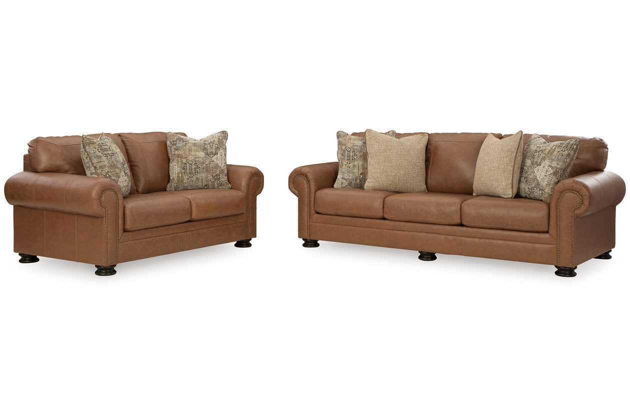 Carianna Caramel Sofa and Loveseat - Ashley - Luna Furniture
