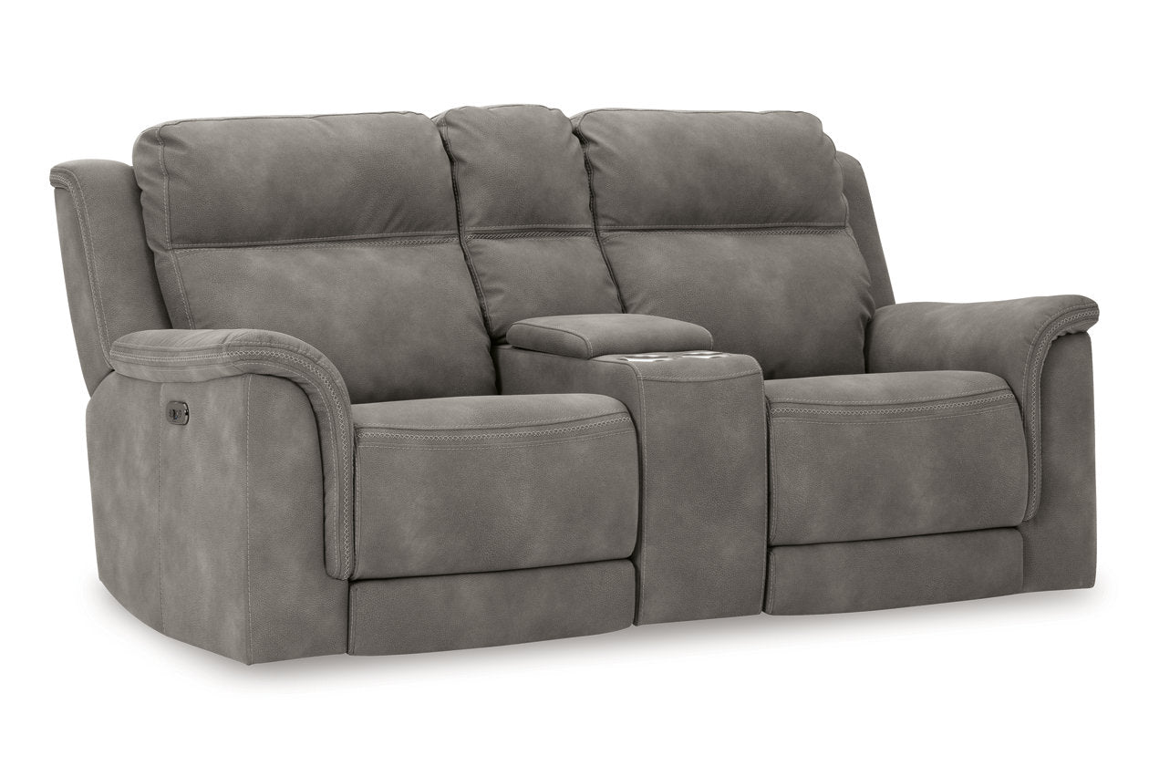 Next-Gen DuraPella Slate Power Reclining Sofa, Loveseat and Recliner - Ashley - Luna Furniture