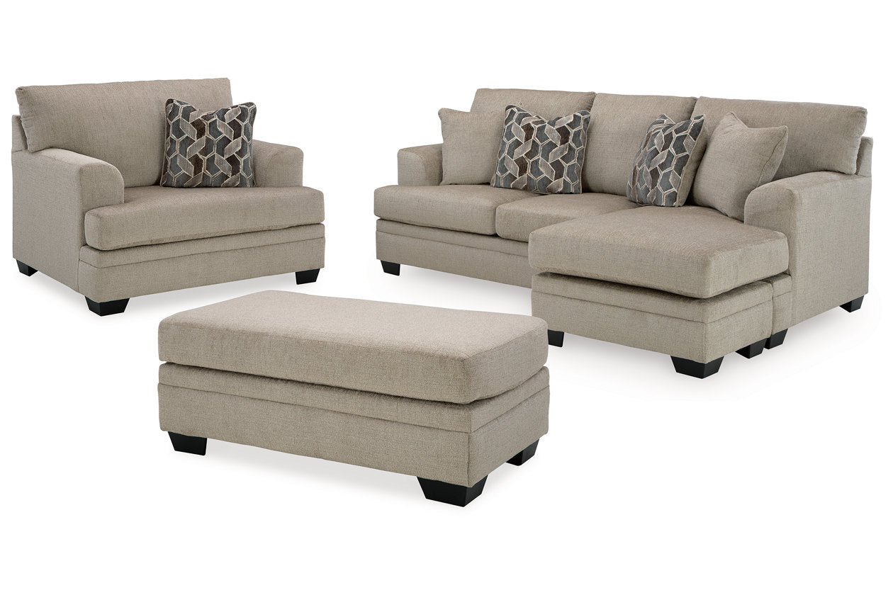 Stonemeade Sofa Chaise, Oversized Chair, and Ottoman - Ashley - Luna Furniture