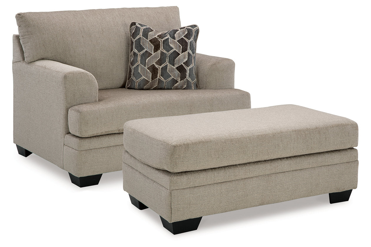 Stonemeade Oversized Chair and Ottoman - Ashley - Luna Furniture