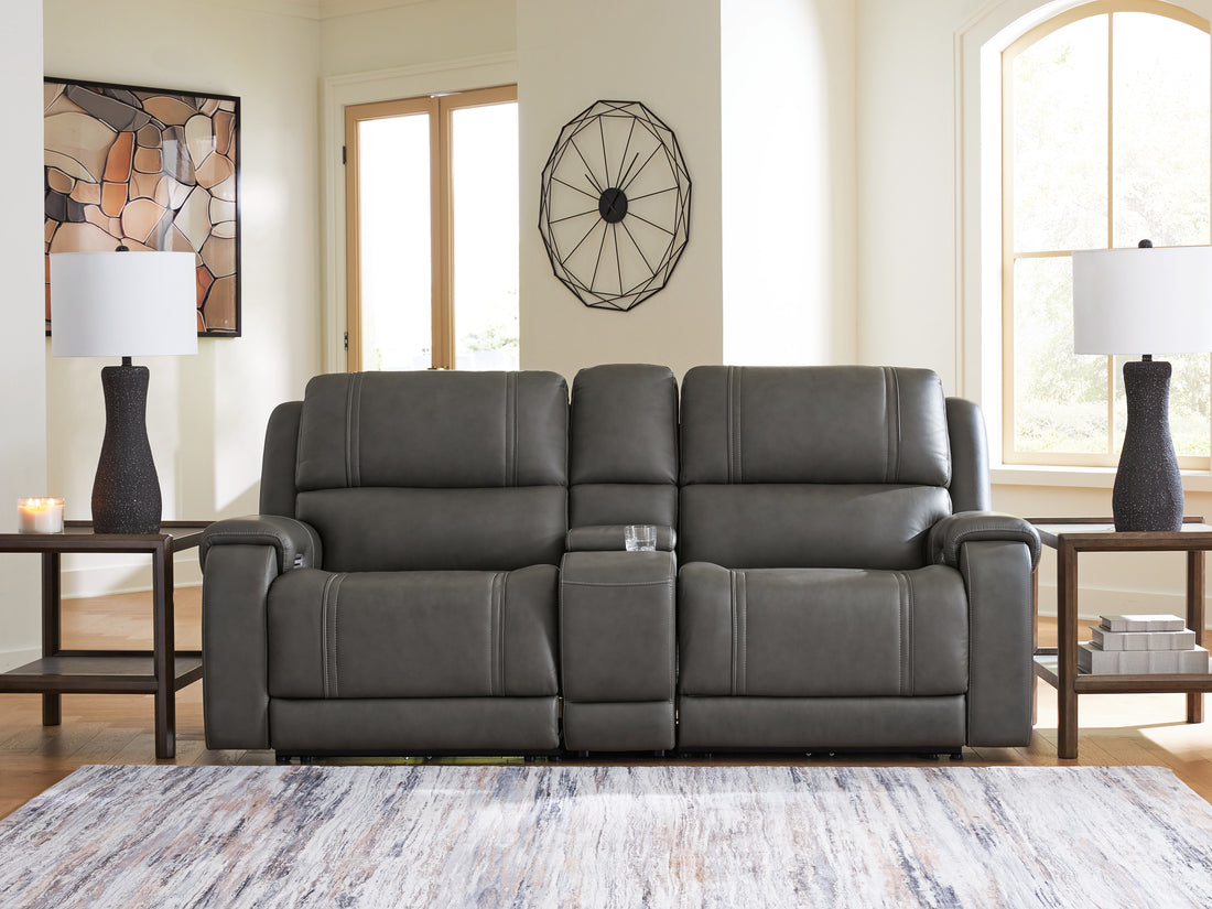 5Z - Pittson Anchor 3-Piece Power Reclining Sectional Loveseat with Console - PCU12600S2