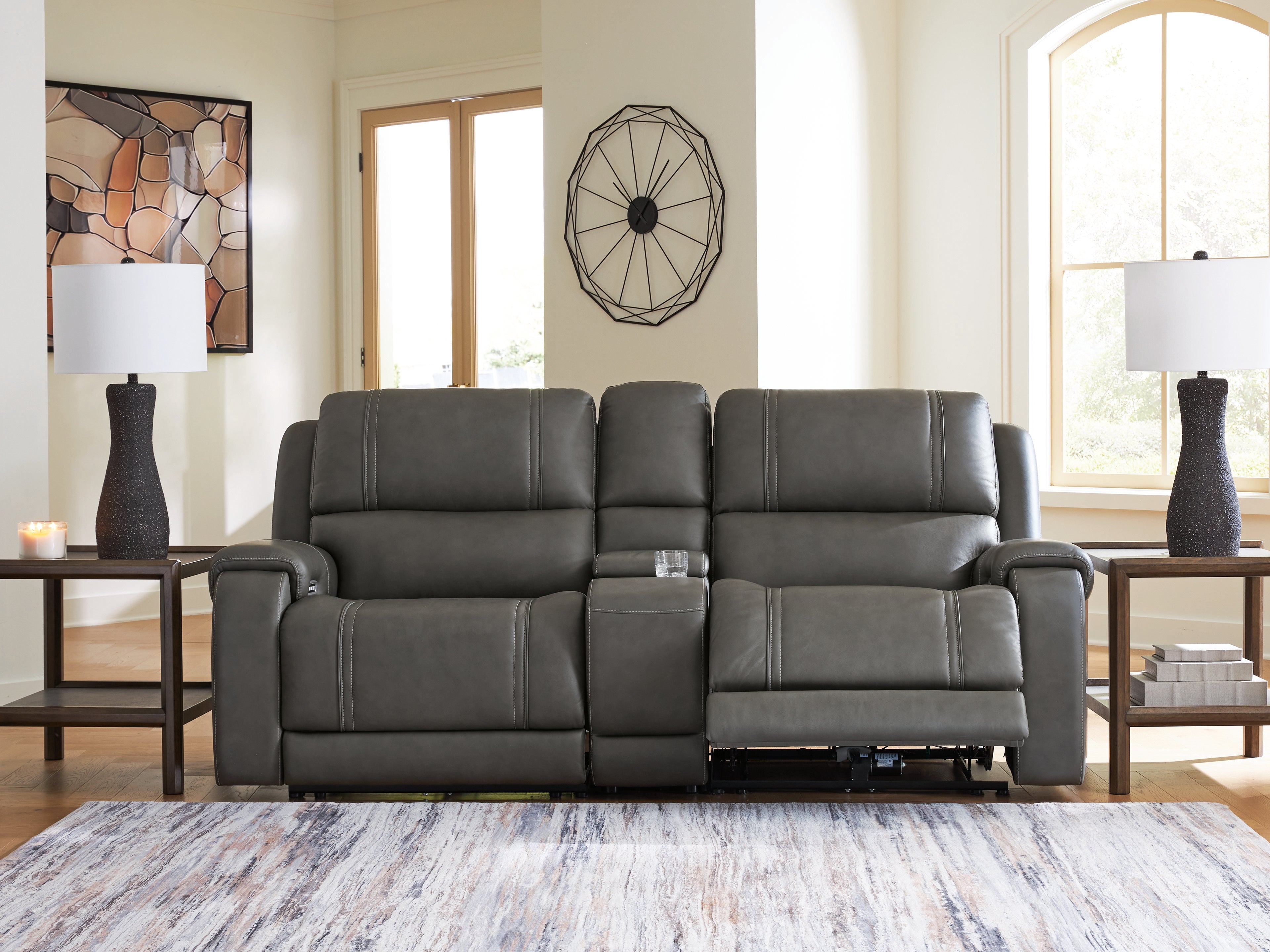 5Z - Pittson Anchor 3-Piece Power Reclining Sectional Loveseat with Console - PCU12600S2