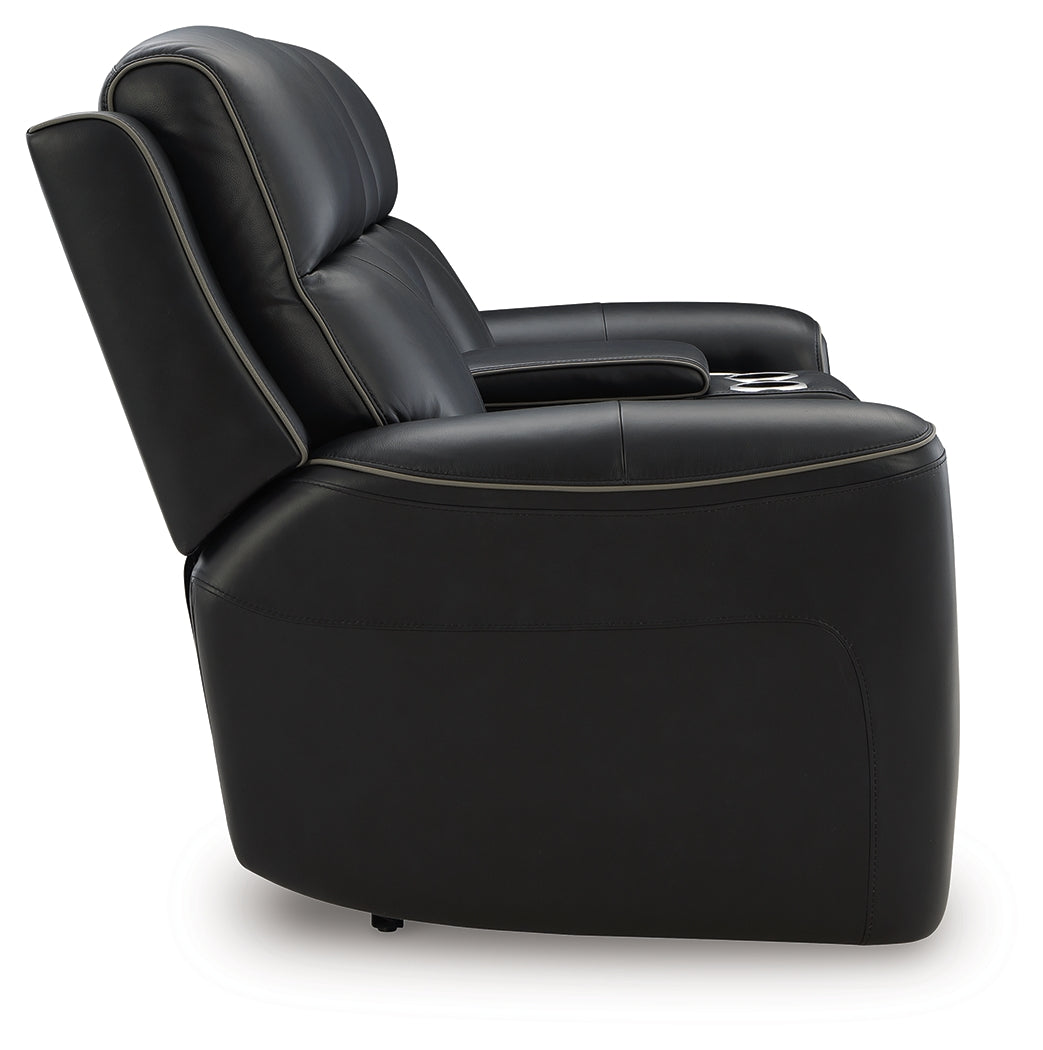 5Z-Relaxation Onyx Power Reclining Loveseat with Console - PCU1090218