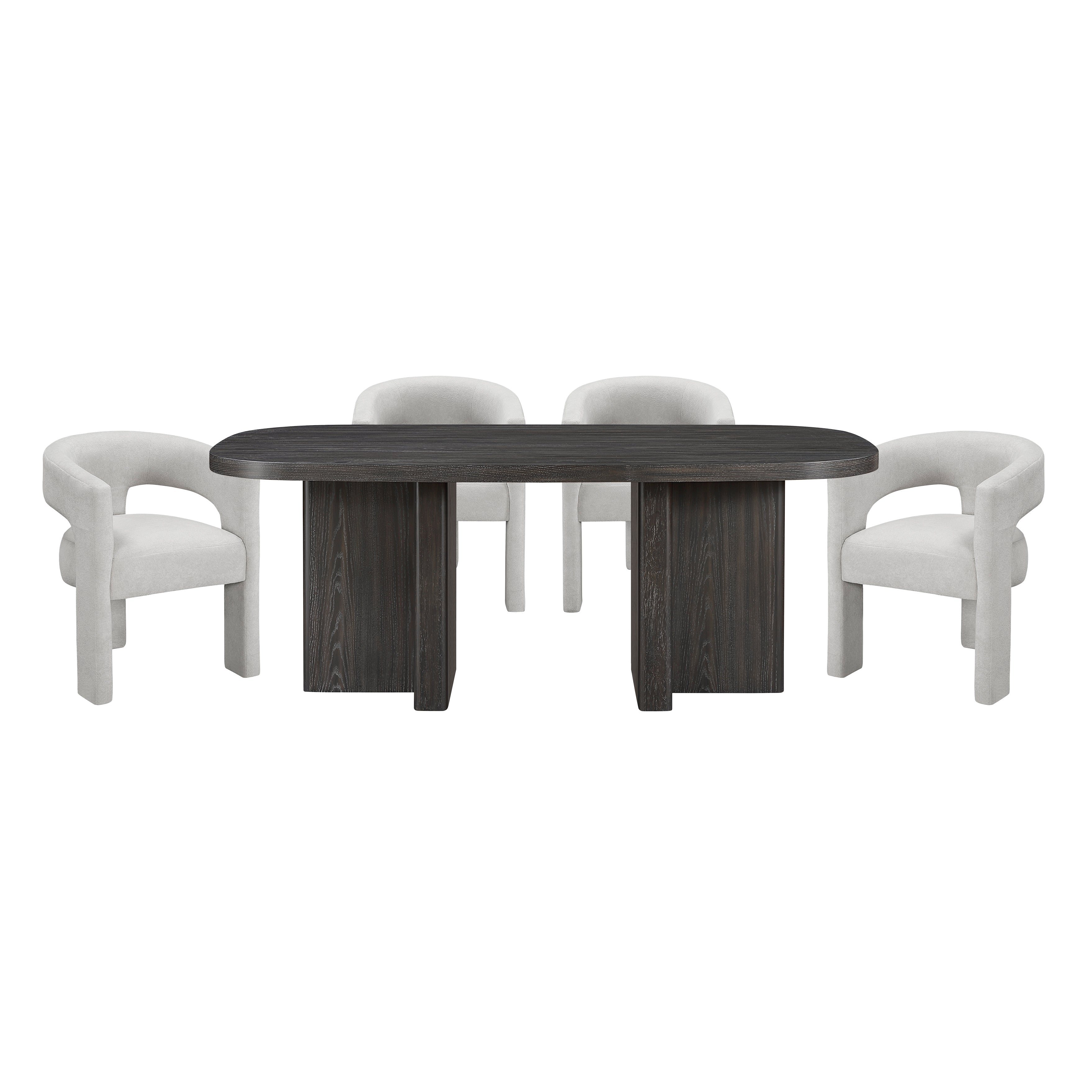 Marais Ebony/Light Gray Boucle Dining Set from Homelegance - Luna Furniture