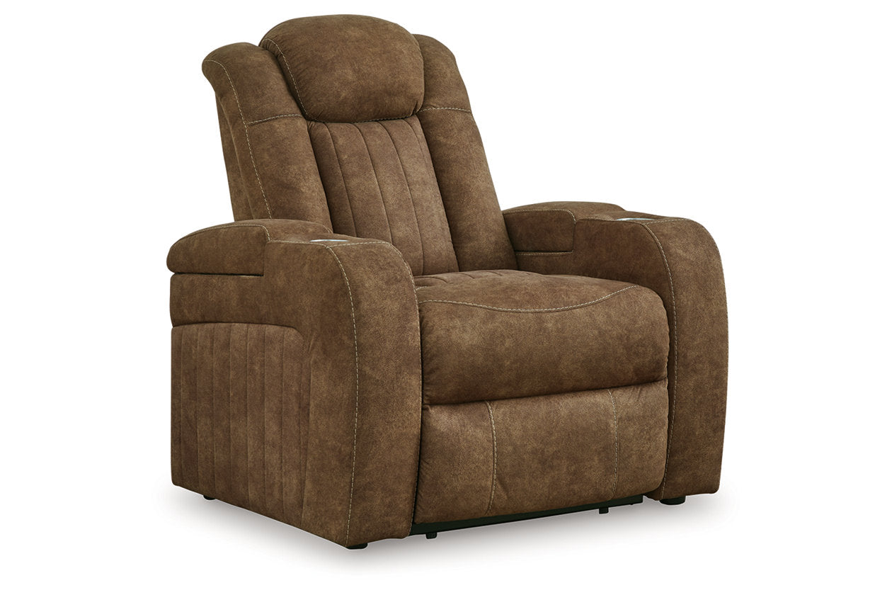Wolfridge Brindle Power Reclining Sofa, Loveseat and Recliner - Ashley - Luna Furniture