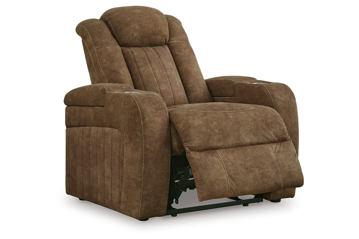 Wolfridge Brindle Power Reclining Sofa, Loveseat and Recliner - Ashley - Luna Furniture