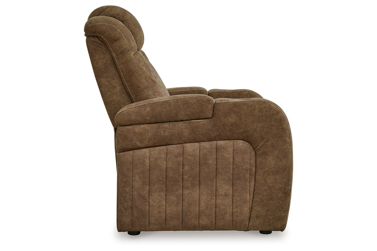 Wolfridge Brindle Power Reclining Sofa, Loveseat and Recliner - Ashley - Luna Furniture