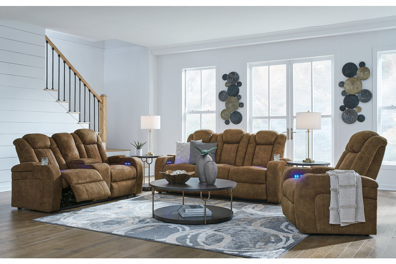 Wolfridge Brindle Power Reclining Sofa, Loveseat and Recliner - Ashley - Luna Furniture