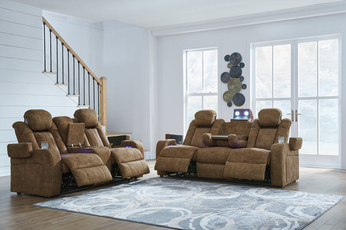 Wolfridge Brindle Power Reclining Living Room Set - Ashley - Luna Furniture