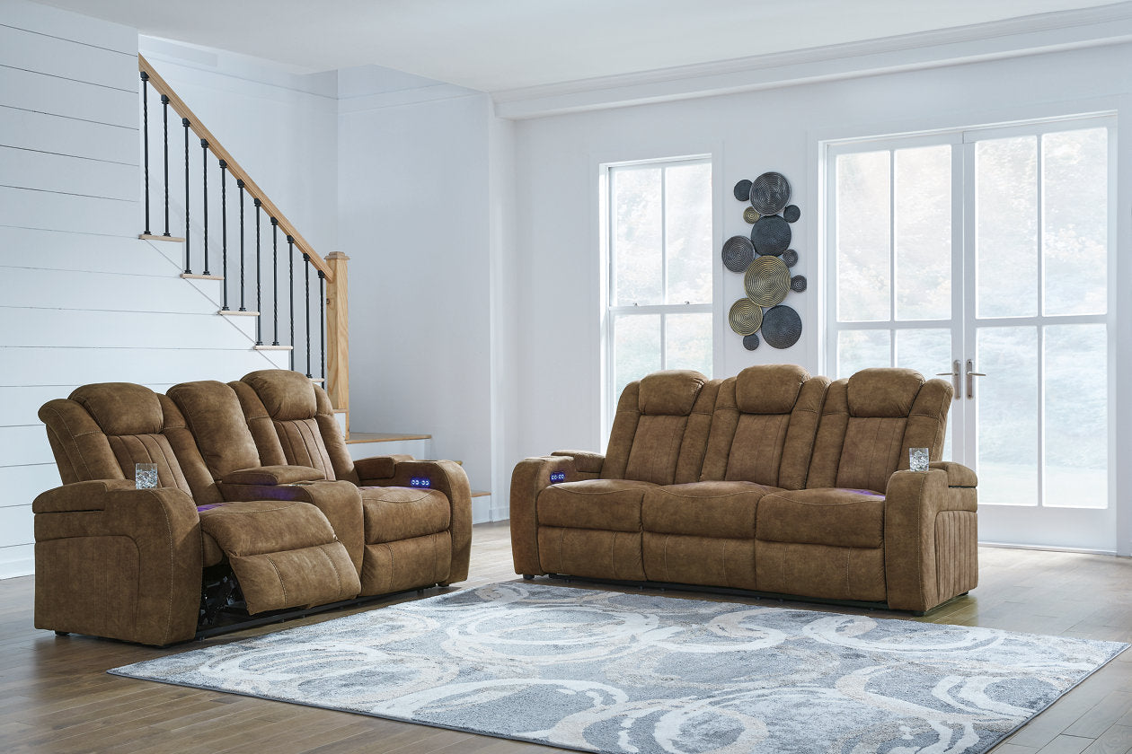 Wolfridge Brindle Power Reclining Living Room Set - Ashley - Luna Furniture