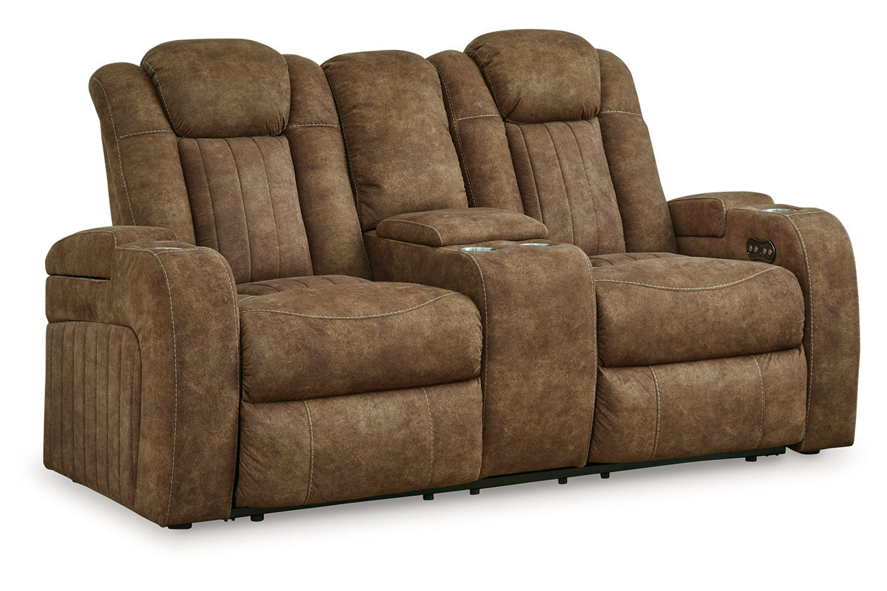 Wolfridge Brindle Power Reclining Sofa, Loveseat and Recliner - Ashley - Luna Furniture