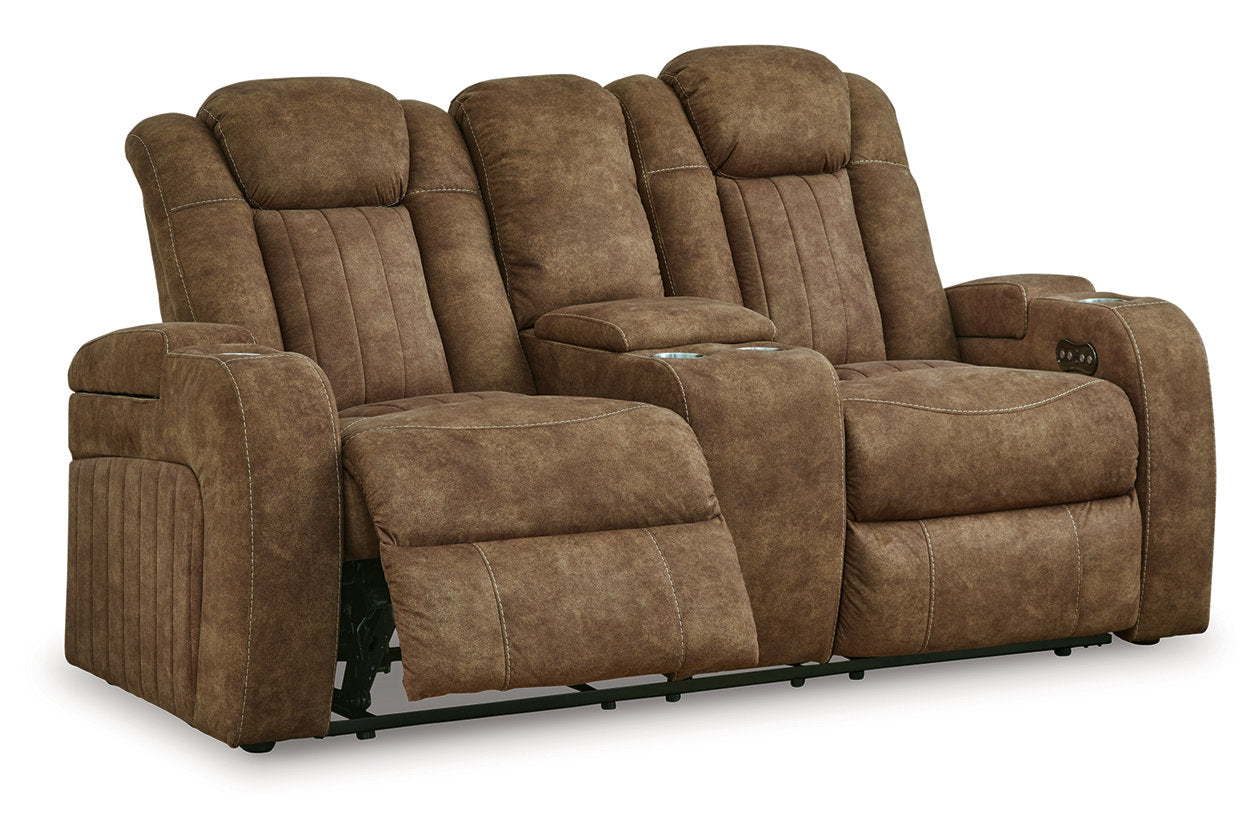 Wolfridge Brindle Power Reclining Sofa, Loveseat and Recliner - Ashley - Luna Furniture