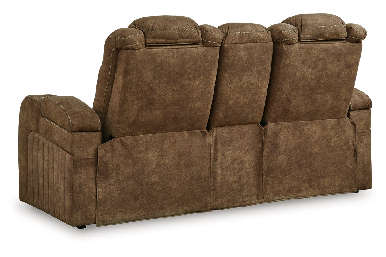 Wolfridge Brindle Power Reclining Sofa, Loveseat and Recliner - Ashley - Luna Furniture