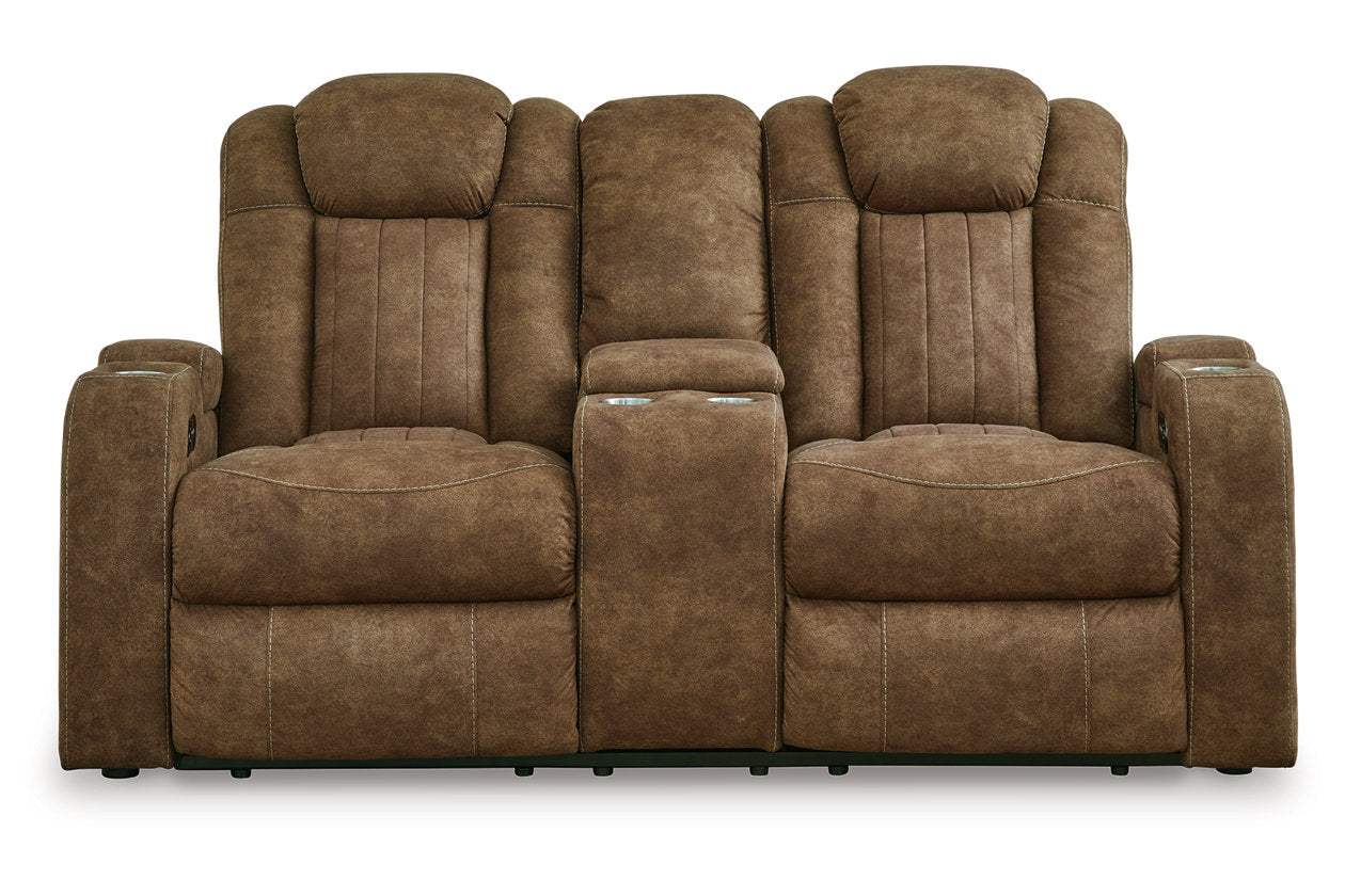 Wolfridge Brindle Power Reclining Sofa, Loveseat and Recliner - Ashley - Luna Furniture