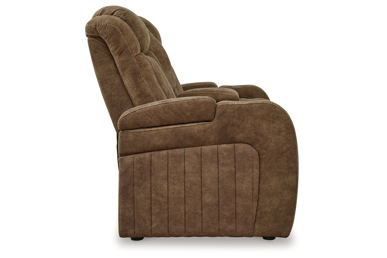 Wolfridge Brindle Power Reclining Sofa, Loveseat and Recliner - Ashley - Luna Furniture