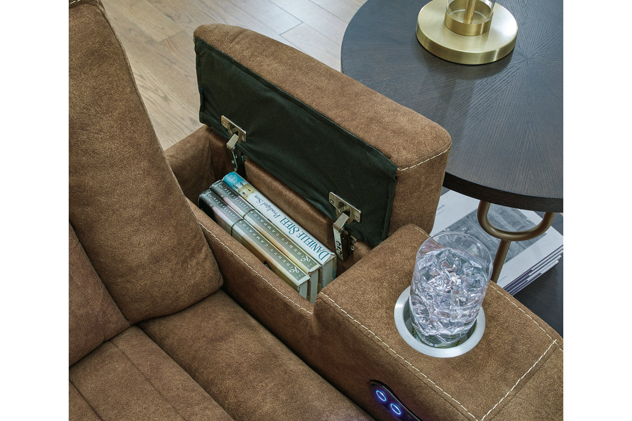 Wolfridge Brindle Power Reclining Sofa, Loveseat and Recliner - Ashley - Luna Furniture