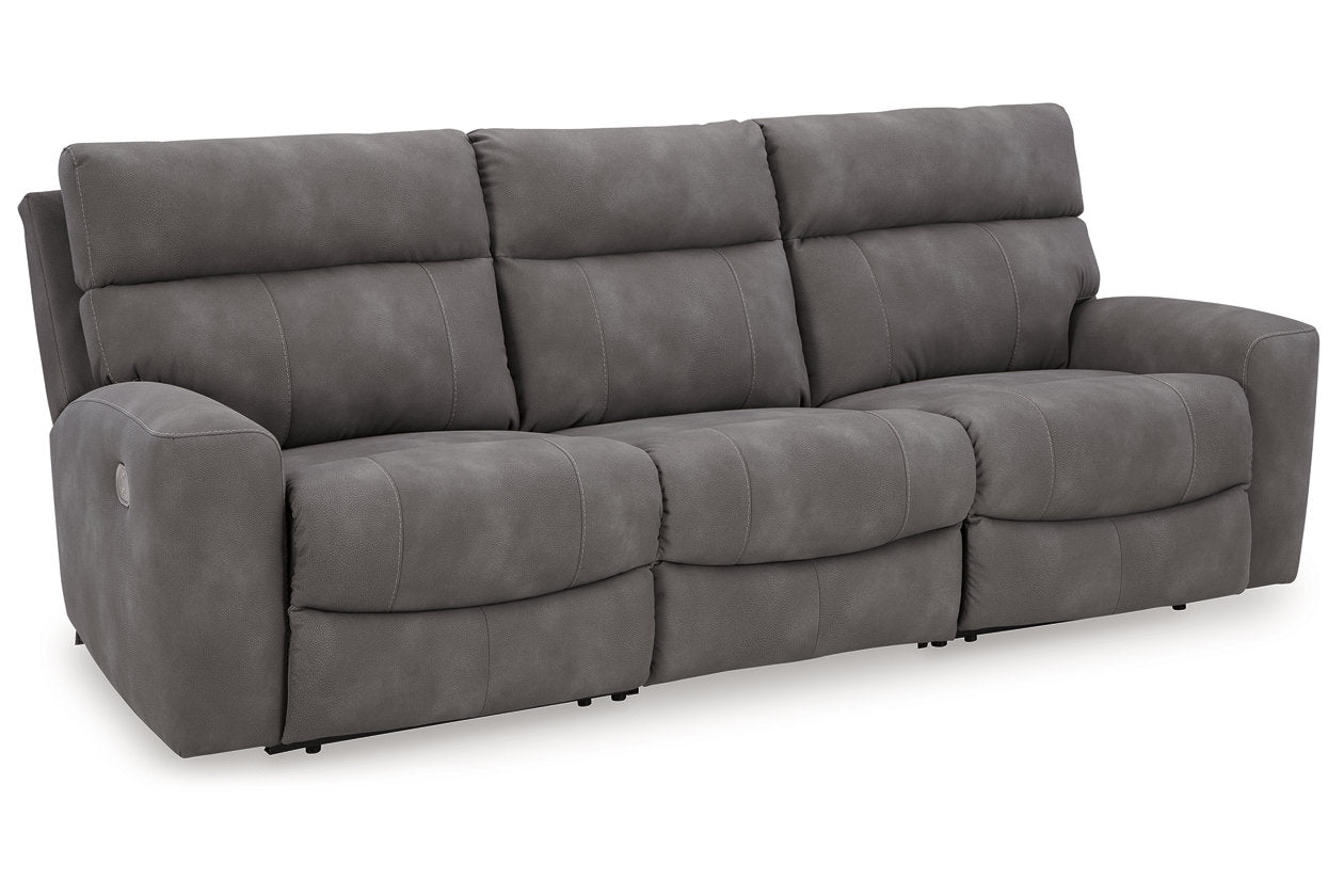 Next-Gen DuraPella Slate 3-Piece Power Reclining Sectional Sofa - Ashley - Luna Furniture