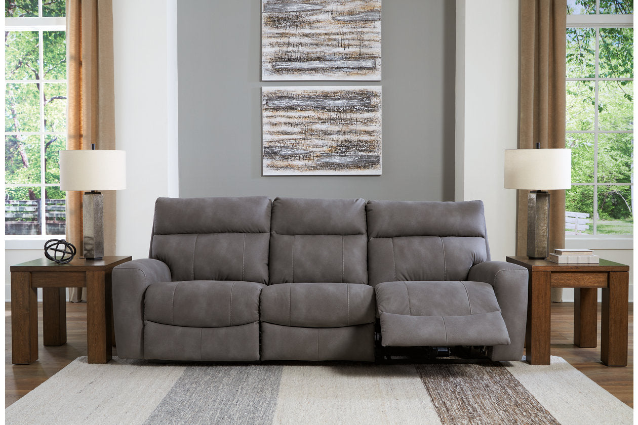 Next-Gen DuraPella Slate 3-Piece Power Reclining Sectional Sofa - Ashley - Luna Furniture