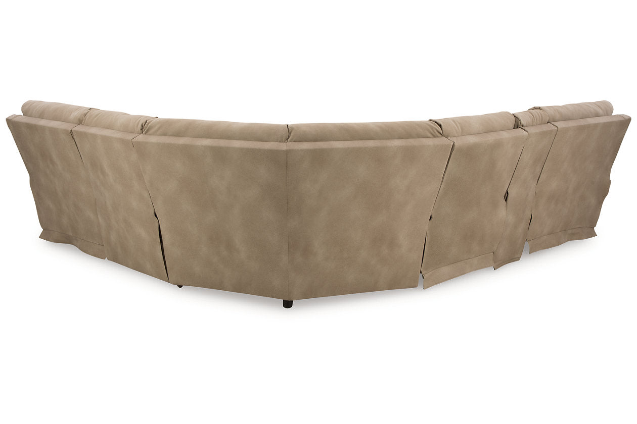 Next-Gen DuraPella Sand 6-Piece Power Reclining Sectional - Ashley - Luna Furniture