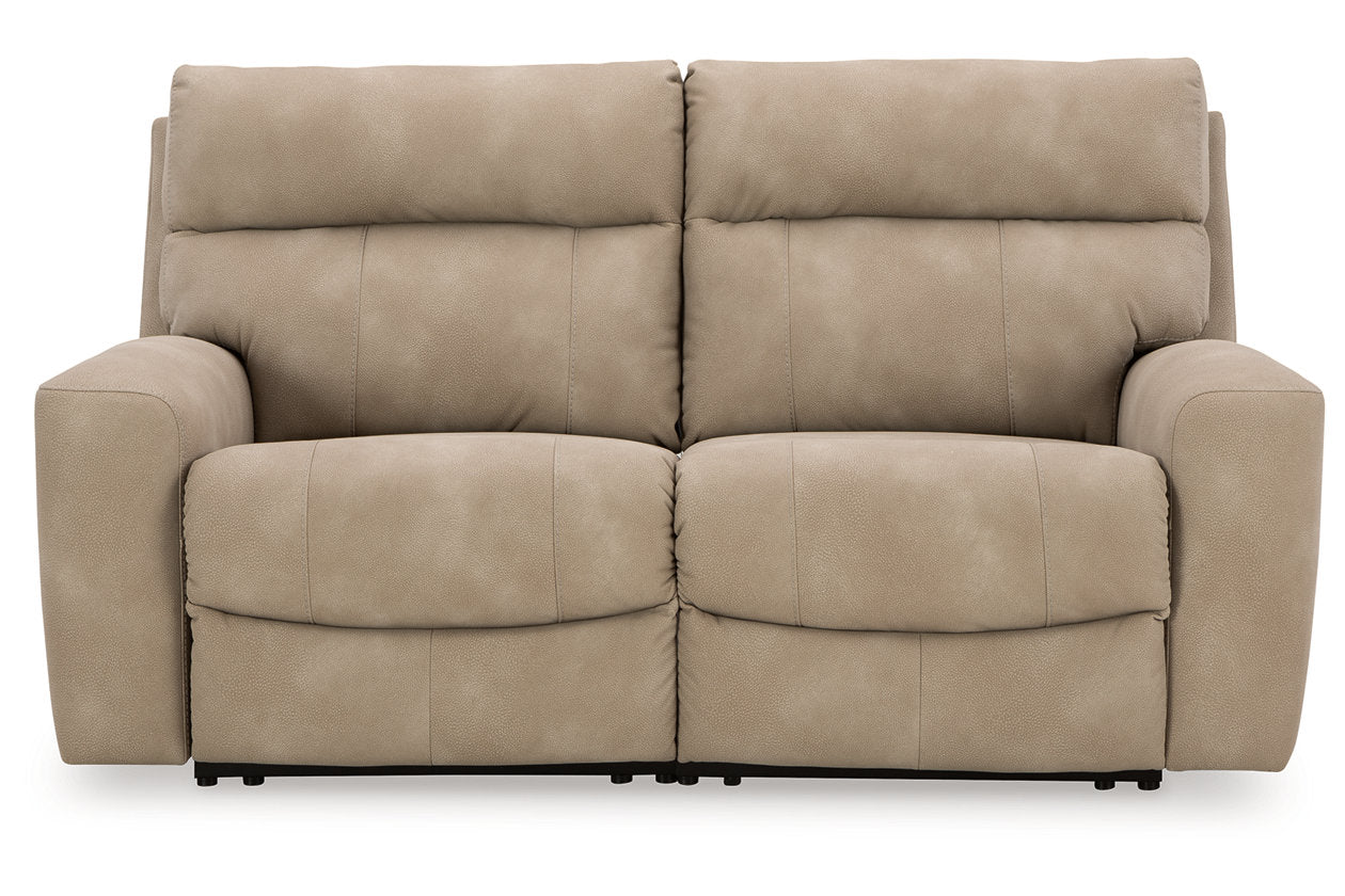 Next-Gen DuraPella Sand 2-Piece Power Reclining Sectional Loveseat - Ashley - Luna Furniture