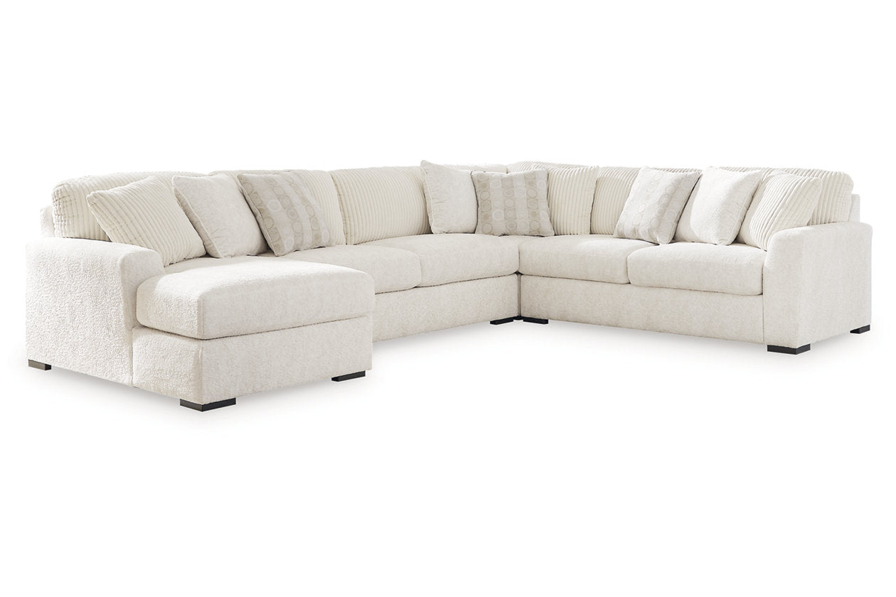 Chessington Ivory 4-Piece Sectional with Chaise - Ashley - Luna Furniture