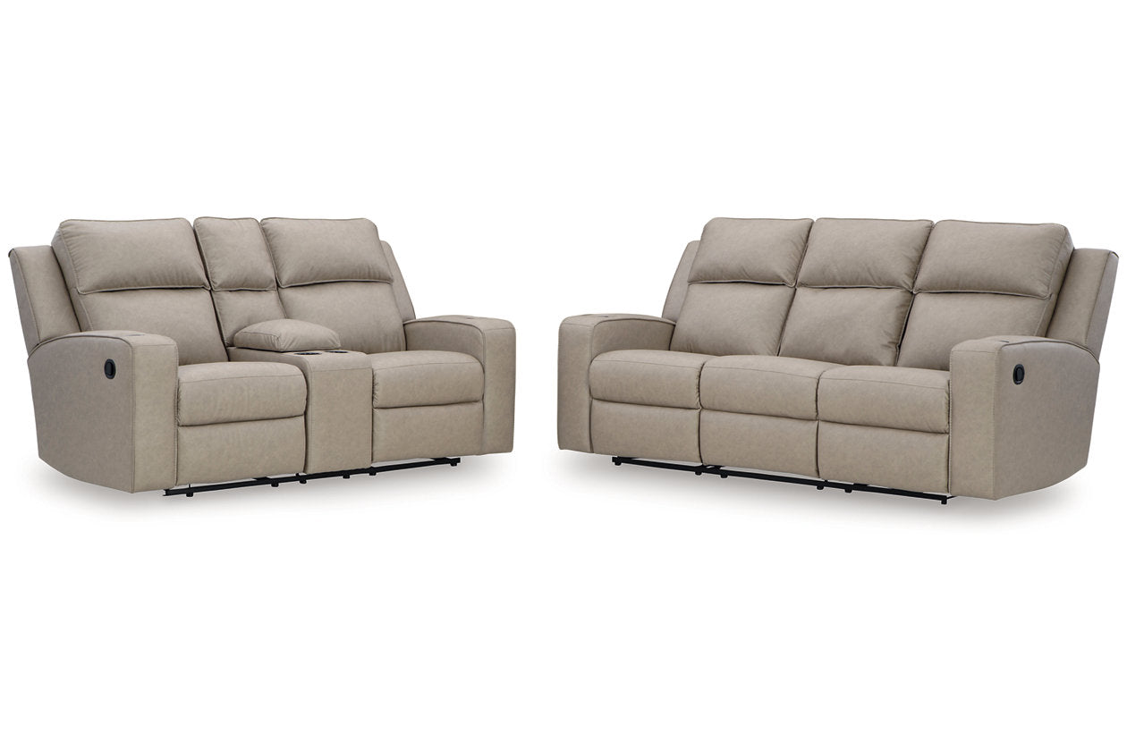Lavenhorne Pebble Reclining Living Room Set - Ashley - Luna Furniture