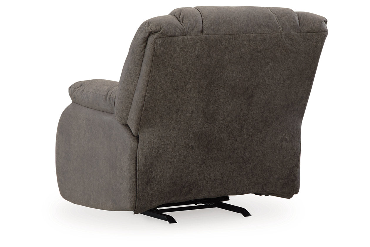 First Base Gunmetal Reclining Sofa, Loveseat and Recliner - Ashley - Luna Furniture
