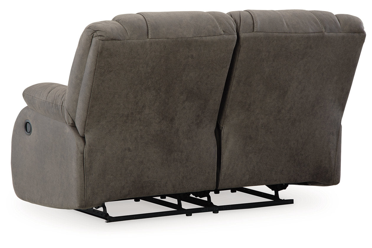 First Base Gunmetal Reclining Sofa, Loveseat and Recliner - Ashley - Luna Furniture