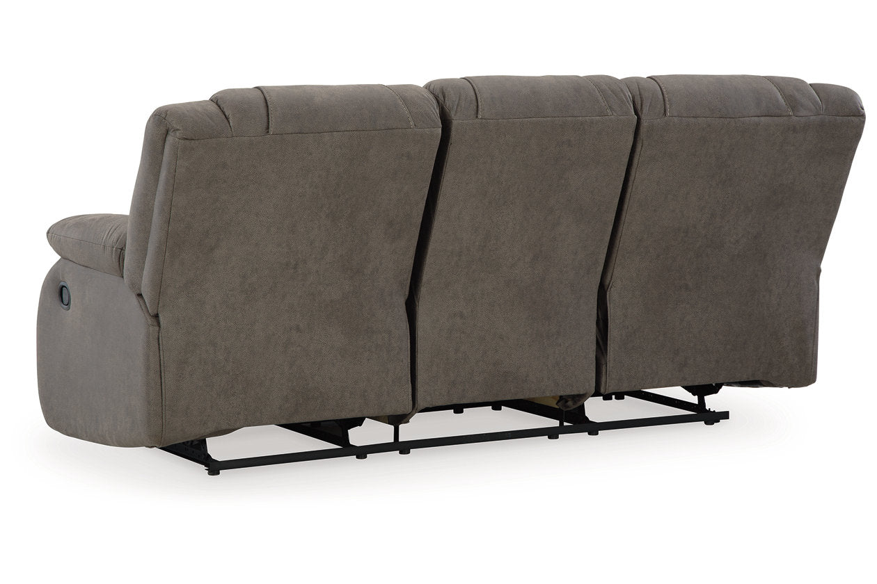 First Base Gunmetal Reclining Sofa, Loveseat and Recliner - Ashley - Luna Furniture