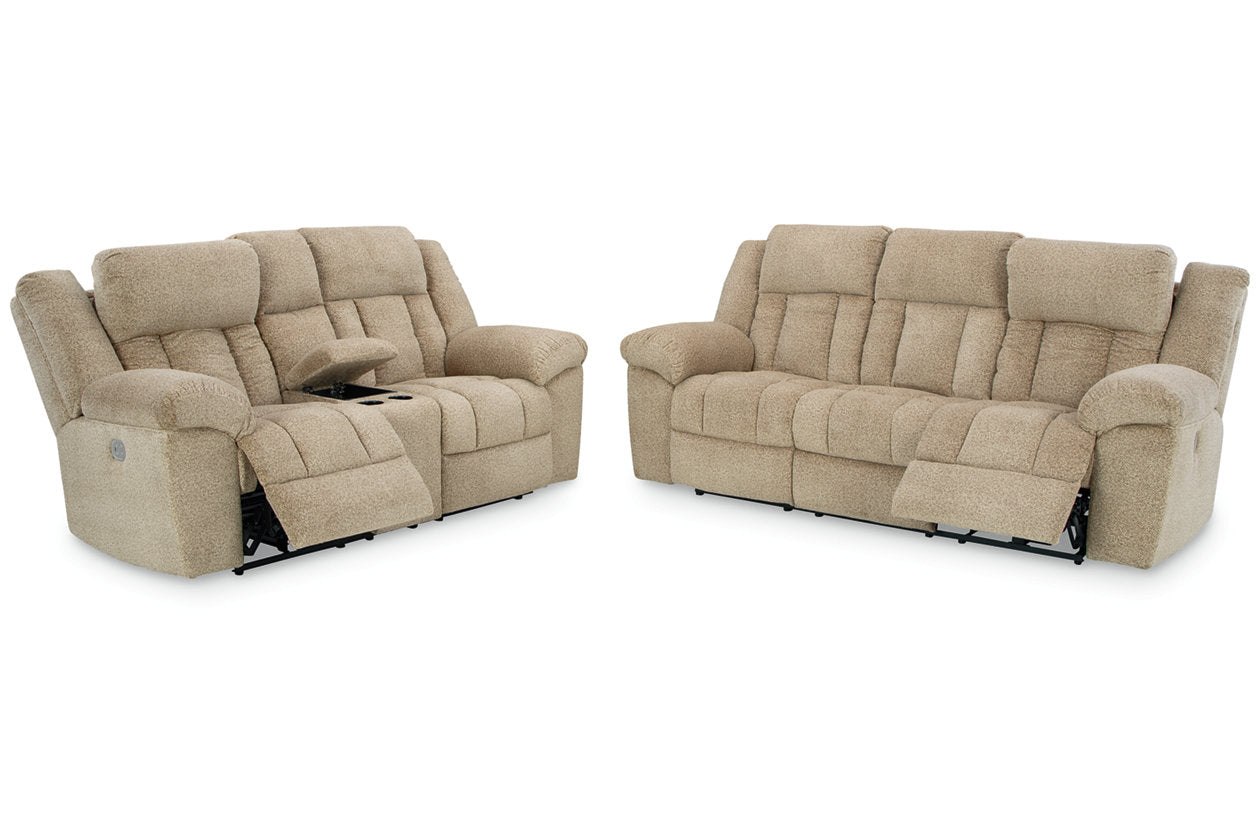Tip-Off Wheat Power Reclining Living Room Set - Ashley - Luna Furniture