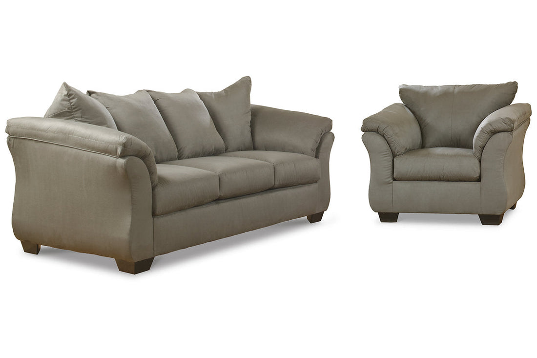 Darcy Cobblestone Sofa and Chair - Ashley - Luna Furniture
