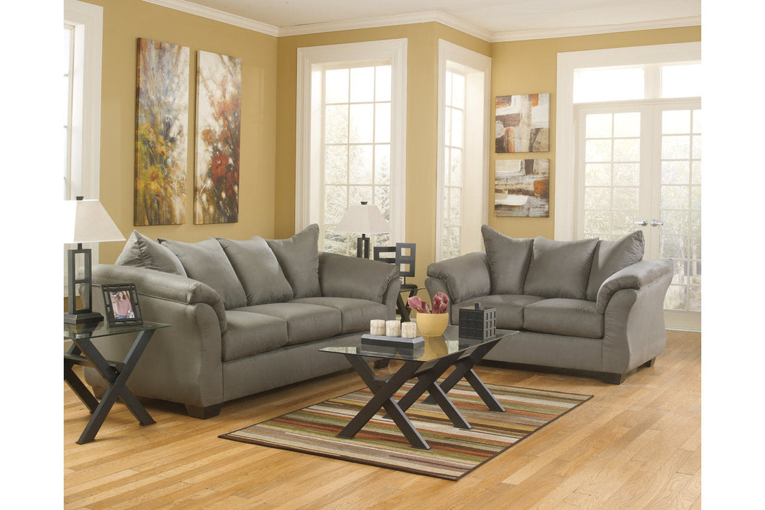 Darcy Cobblestone Sofa and Loveseat - Ashley - Luna Furniture