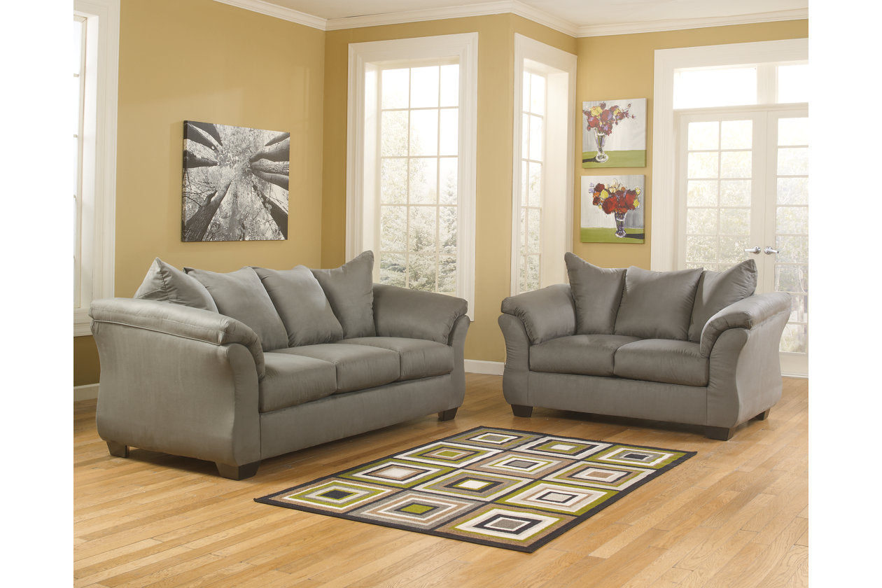 Darcy Cobblestone Sofa and Loveseat - Ashley - Luna Furniture