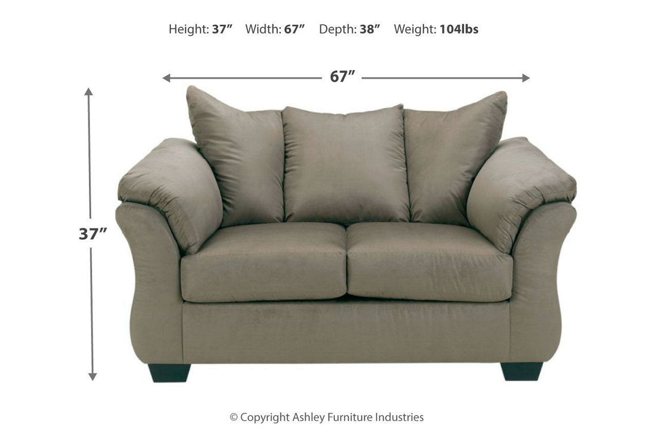 Darcy Cobblestone Sofa, Loveseat, Chair and Ottoman - Ashley - Luna Furniture