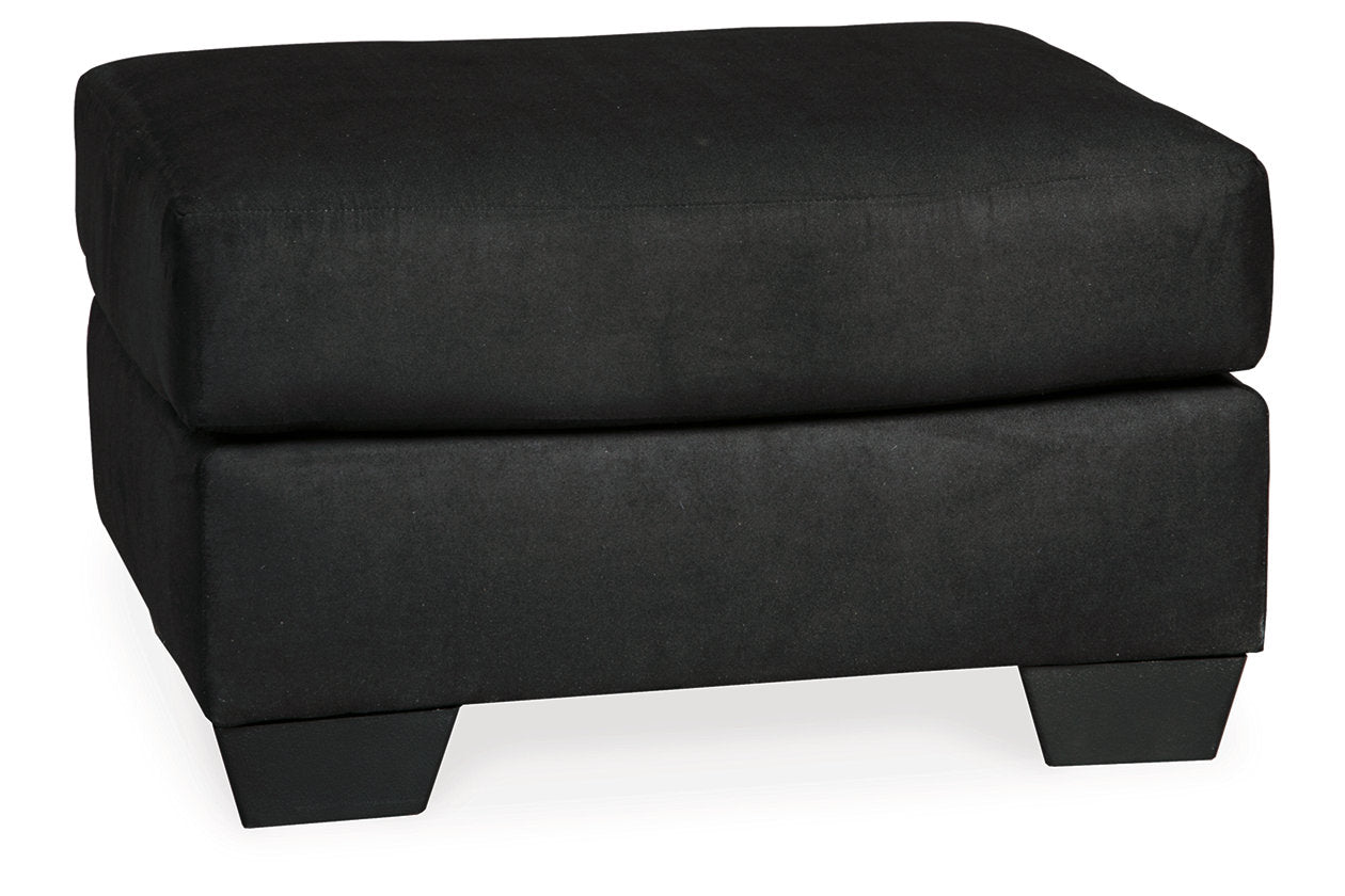 Darcy Black Chair and Ottoman - Ashley - Luna Furniture