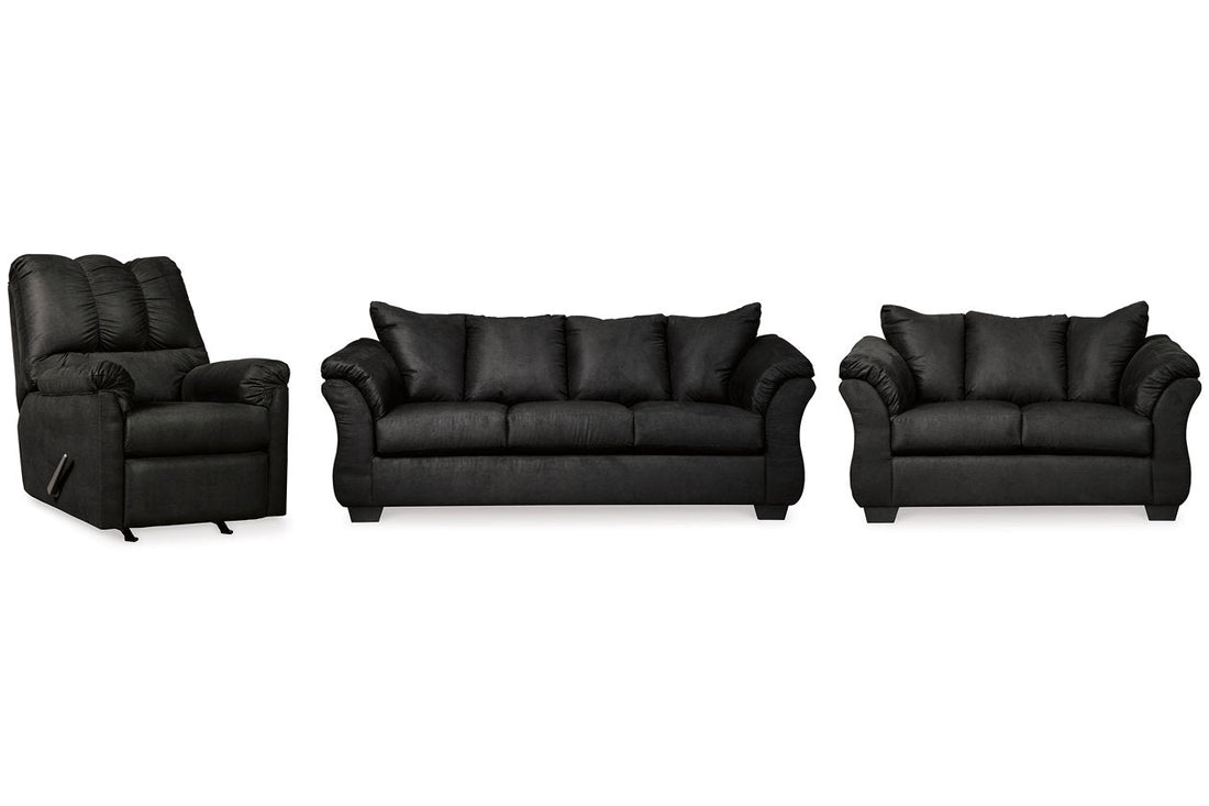 Darcy Black Sofa, Loveseat and Recliner - Ashley - Luna Furniture