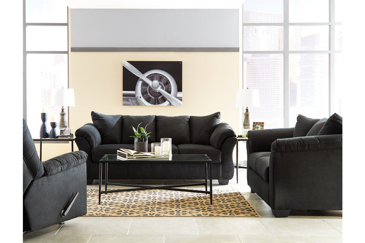 Darcy Black Sofa, Loveseat and Recliner - Ashley - Luna Furniture