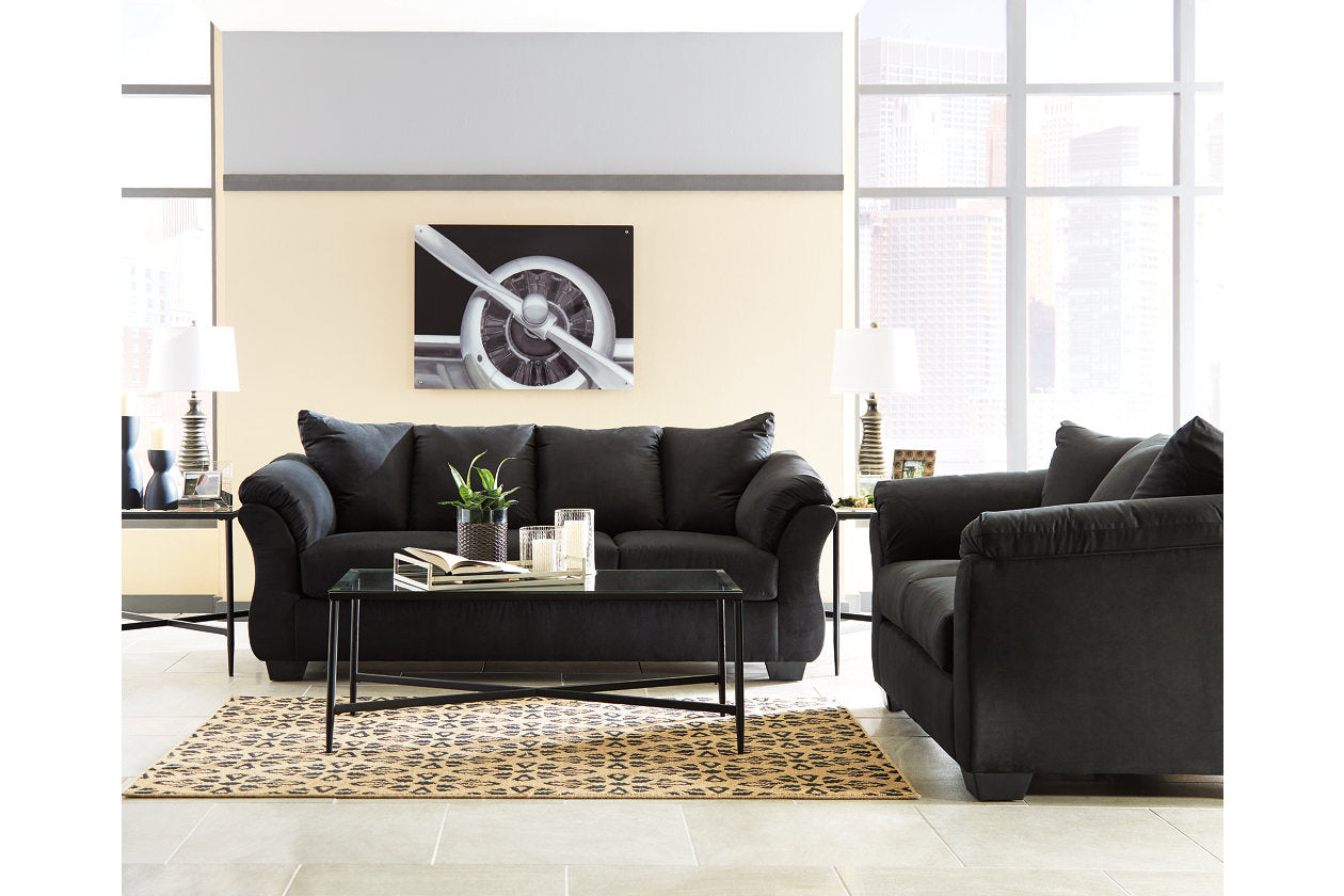 Darcy Black Sofa and Loveseat - Ashley - Luna Furniture