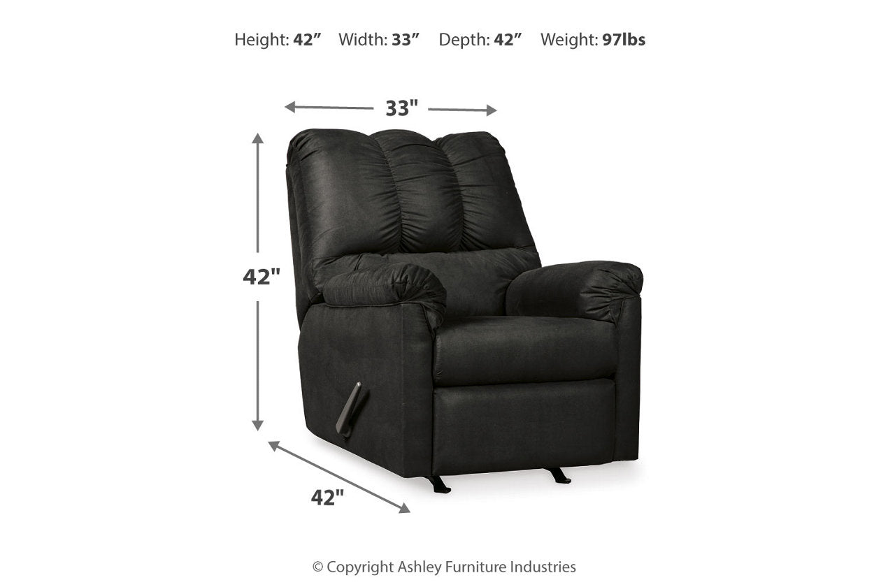 Darcy Black Sofa and Recliner - Ashley - Luna Furniture
