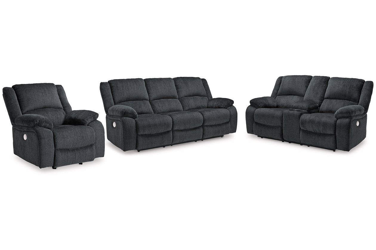 Draycoll Slate Power Reclining Sofa, Loveseat and Recliner - Ashley - Luna Furniture