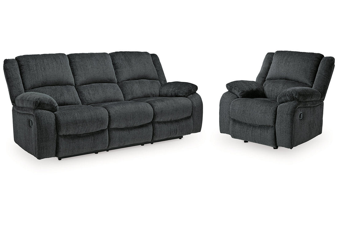 Draycoll Slate Reclining Sofa and Recliner - Ashley - Luna Furniture