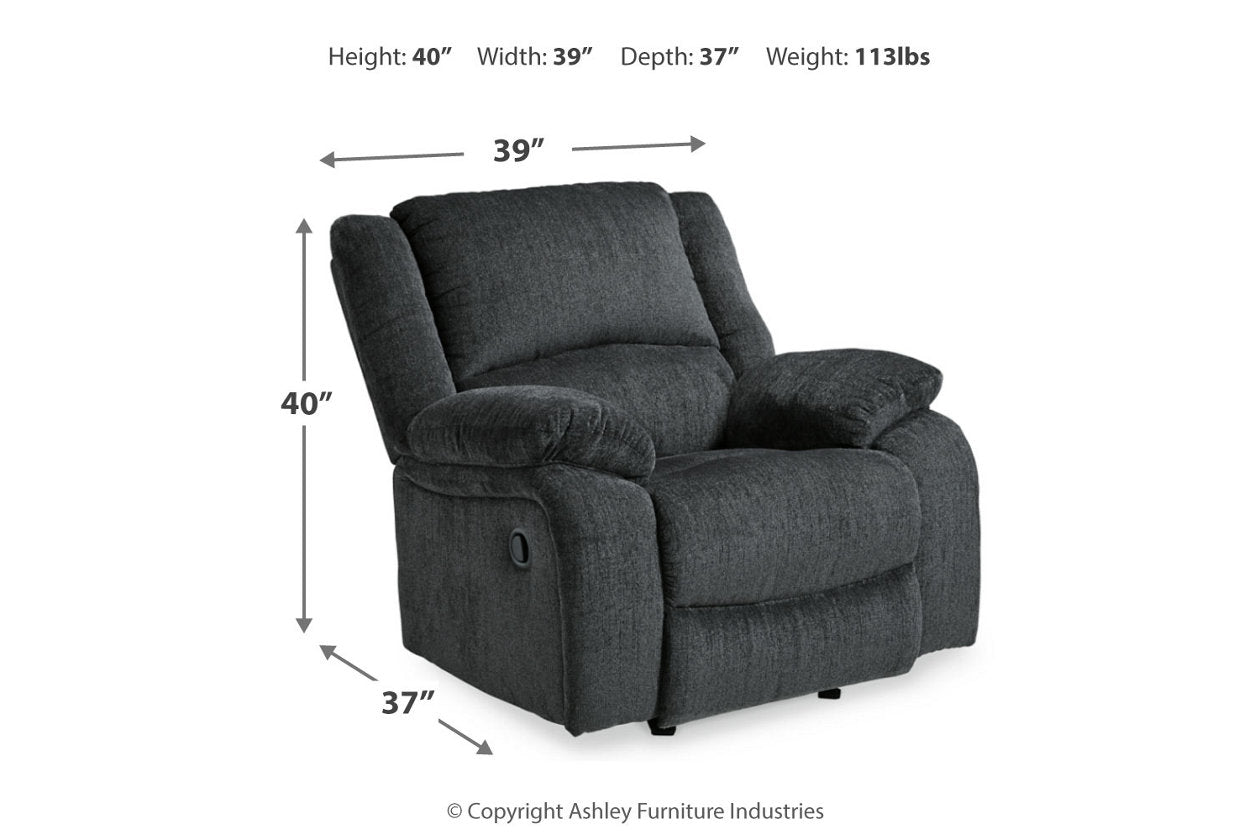 Draycoll Slate Reclining Sofa and Recliner - Ashley - Luna Furniture