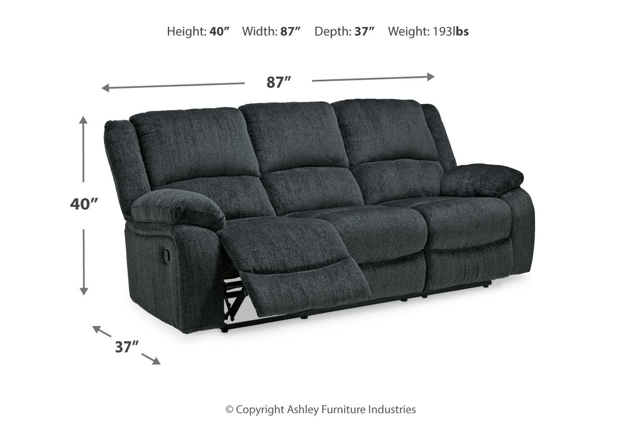 Draycoll Slate Reclining Sofa and Recliner - Ashley - Luna Furniture
