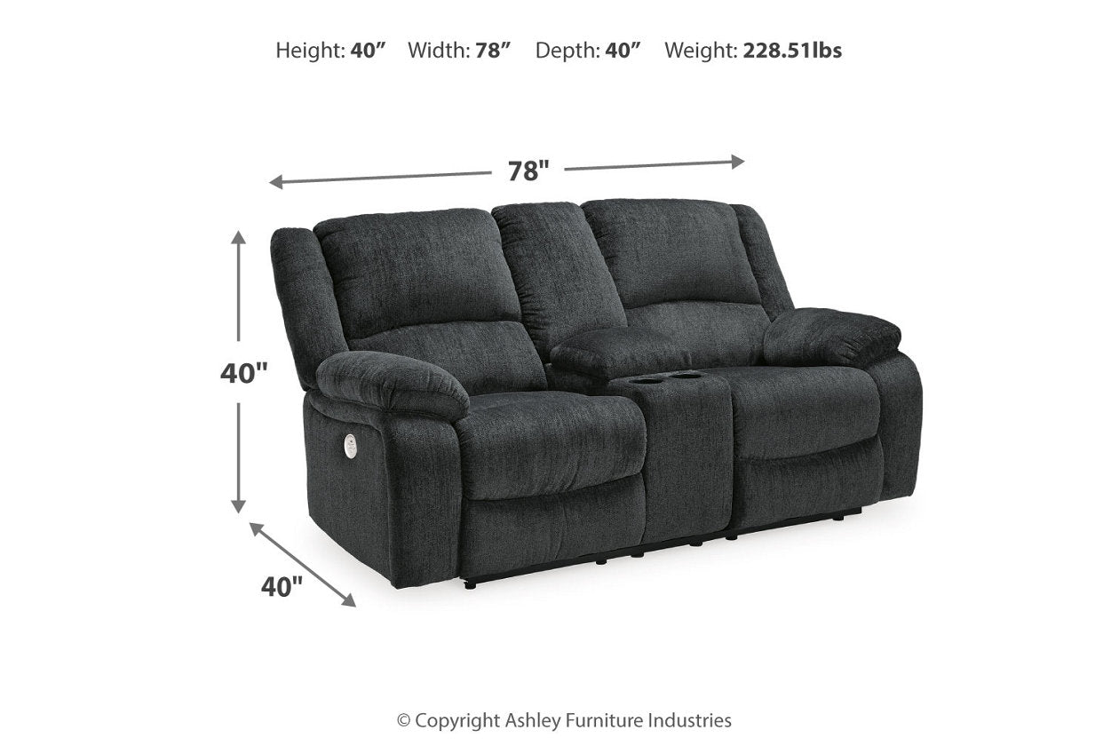 Draycoll 2 Power Reclining Loveseats and Recliner - Ashley - Luna Furniture