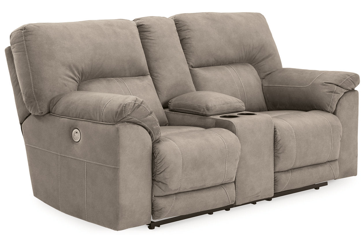 Cavalcade Slate Power Reclining Sofa and Loveseat - Ashley - Luna Furniture