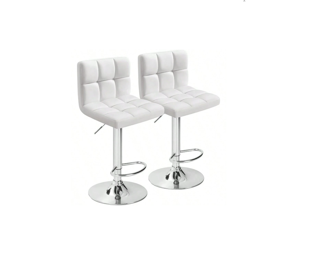 8100 White - Adjustable Barstool - 8100-White