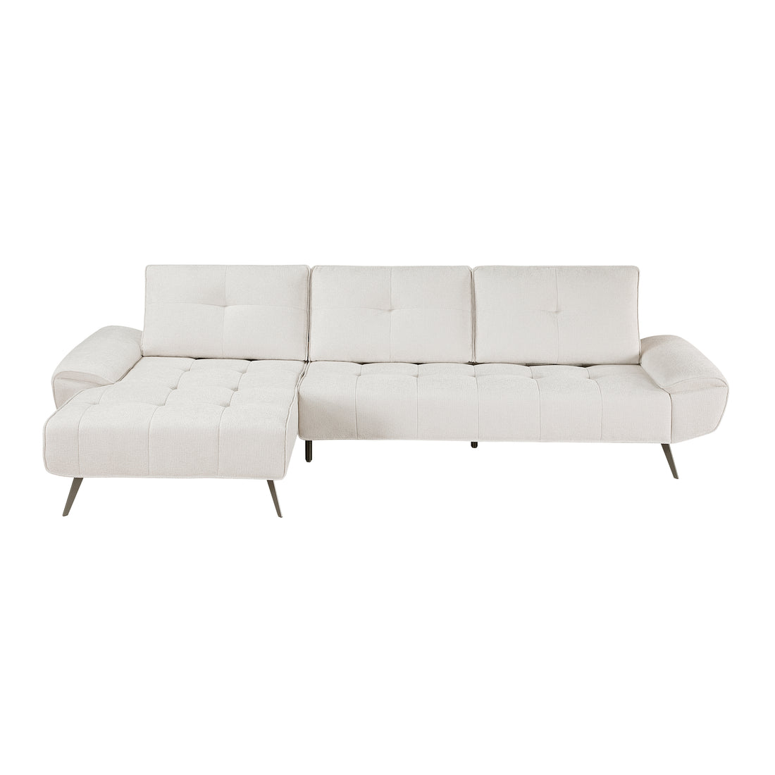8400BEG*2LC2R (2)2-Piece Sectional with Left Chaise and Dual-position Backs for Adjustable Seat Depth - 8400BEG*2LC2R