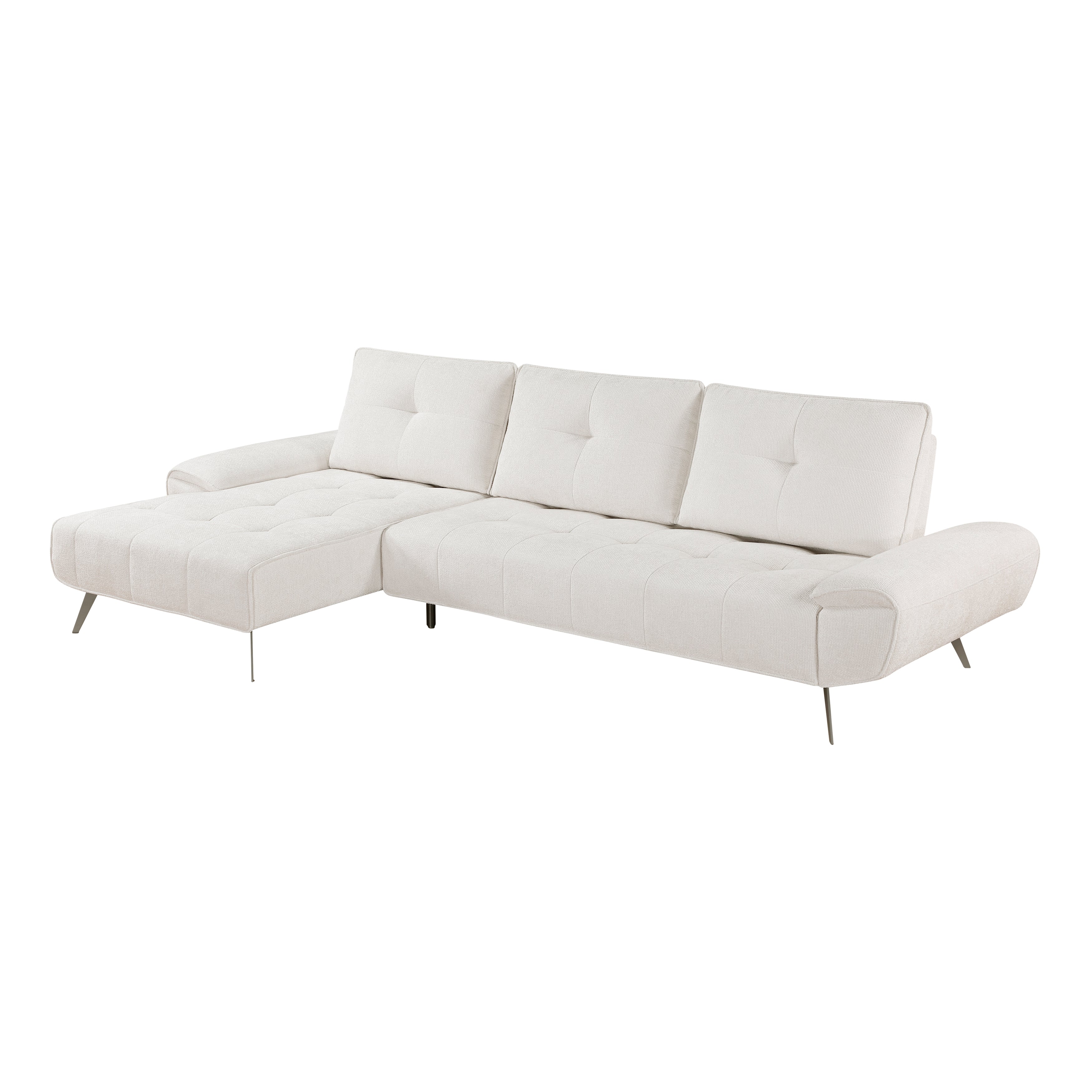 8400BEG*2LC2R (2)2-Piece Sectional with Left Chaise and Dual-position Backs for Adjustable Seat Depth - 8400BEG*2LC2R
