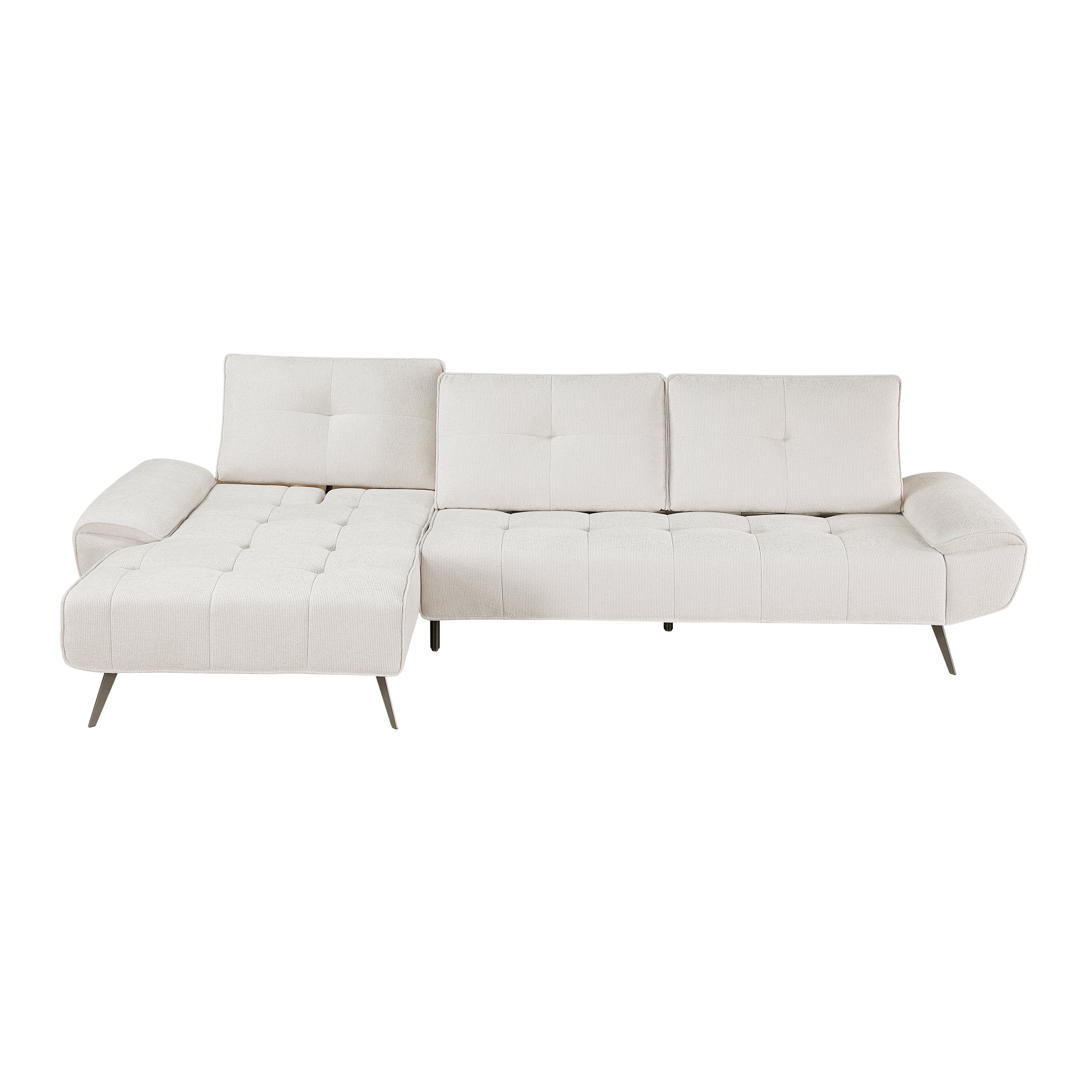 8400BEG*2LC2R (2)2-Piece Sectional with Left Chaise and Dual-position Backs for Adjustable Seat Depth - 8400BEG*2LC2R