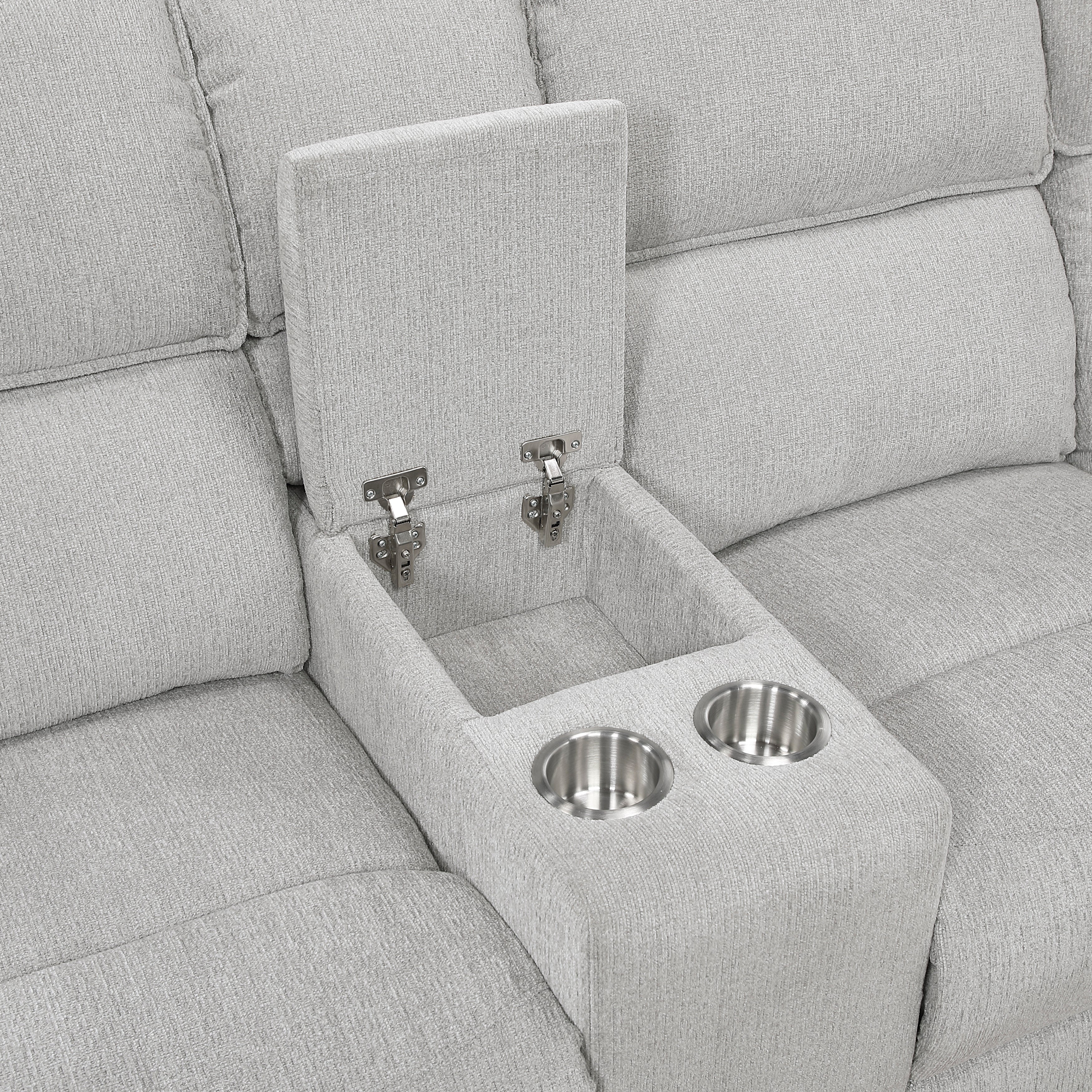 8406GY*SC (3)3-Piece Sectional with Left Console - 8406GY*SC